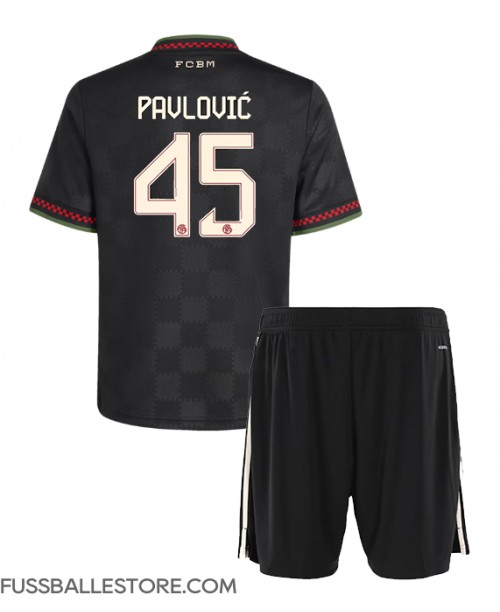 Günstige Bayern Munich Aleksandar Pavlovic #45 3rd trikot Kinder 2025-26 Kurzarm (+ Kurze Hosen)